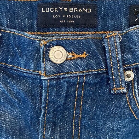 Lucky Brand Mid Rise Cut Off Jean Shorts Size 30 - Picture 3 of 9